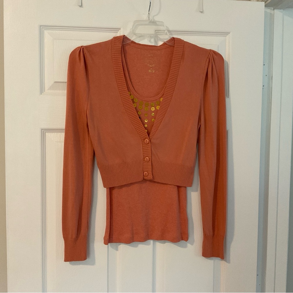 Women's Orange Layered Top